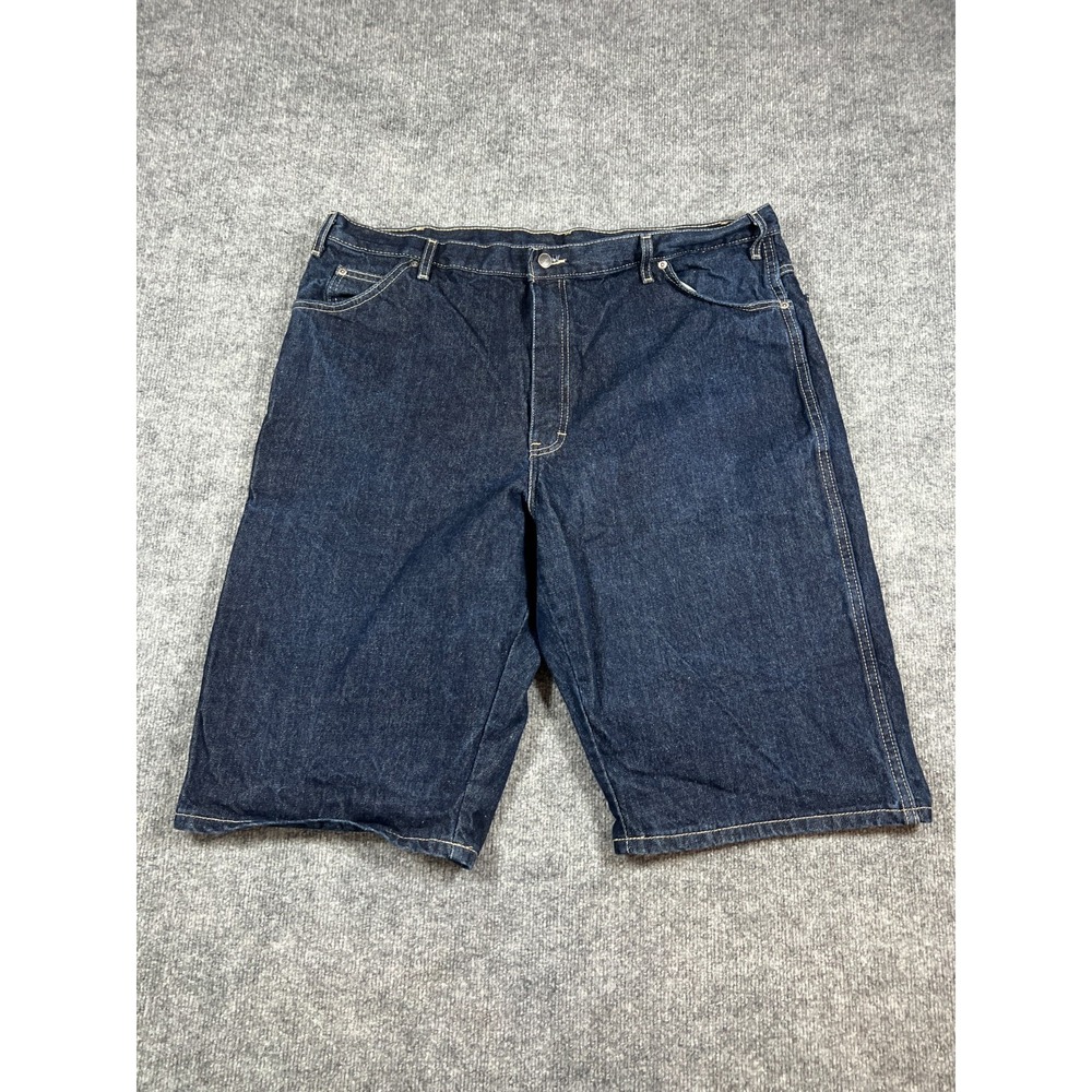 Dickies Carpenter Shorts Mens 42 Blue Denim Cotton Loose Fit High Rise Utility